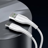 USAMS US-SJ375 U38 USB naar micro USB data- en oplaadkabel, kabellengte: 1m (wit)