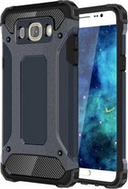 Voor Galaxy J5 (2016) / J510 Tough Armor TPU + PC combinatiebehuizing (donkerblauw)