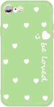 Voor iPhone 6s / 6 Lachend Gezicht Meerdere Love-Hearts Patroon Kleurrijke Frosted TPU Telefoon Beschermhoes (Groen)