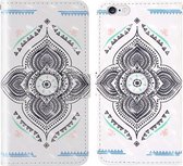 Voor iPhone 6 / 6s 3D-schilderij Gekleurd tekeningpatroon Horizontaal Flip TPU + PU-lederen hoes met houder & kaartsleuven & portemonnee & lanyard (tol)