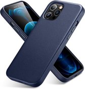 ESR Metro Premium Serie lederen beschermhoes voor iPhone 12 Pro Max (blauw)