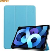 Voor iPad Air 2020 10.9 / iPad Pro 11 2018 ENKAY ENK-8013 PU-leer + plastic slimme hoes met drie-vouwbare houder (lichtblauw)