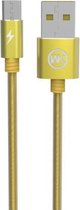 WK WDC-013m 2.4A Micro USB Kingkong snellaaddatakabel, lengte: 1m (goud)