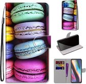Voor Motorola Moto G 5G Plus Gekleurde Tekening Cross Textuur Horizontale Flip PU Lederen Case met Houder & Kaartsleuven & Portemonnee & Lanyard (Kleurrijke Taarten)