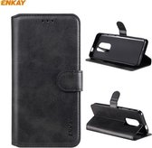 Voor Motorola Moto G9 / G9 Spelen ENKAY Hat-Prince ENK-PUC034 Horizontale flip PU lederen tas met houder & kaartsleuven & portemonnee (zwart)