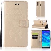 Windgong Uil Embossing Patroon Horizontale Flip Leren Case met Houder & Kaartsleuven & Portemonnee Voor Huawei P Smart Z (Goud)