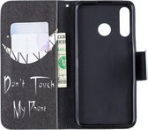Gekleurde tekening patroon horizontaal lederen flip case voor Huawei P30 Lite, met houder & kaartsleuven & portemonnee (grijns)