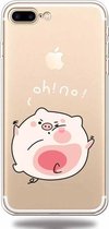 Voor iPhone 7 Plus / 8 Plus Lucency Painted TPU Protective (Hit The Face Pig)