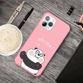 Voor iPhone 11 Pro Max Cartoon Animal Pattern Shockproof TPU beschermhoes (Pink Panda)