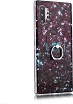 Voor Galaxy Note 10+ gekleurde tekening patroon IMD vakmanschap zachte TPU beschermhoes met houder (groene liefde)