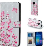 Butterfly Love Flower Pattern Horizontale Flip Leather Case voor Huawei Mate 20, met houder & kaartsleuven & fotolijst & portemonnee