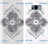 Voor Samsung Galaxy S8 3D Schilderij Gekleurd Tekening Patroon Horizontaal Flip TPU + PU Lederen Hoesje met Houder & Kaartsleuven & Portemonnee & Lanyard (Draaitol)