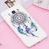 Voor Galaxy J5 (2016) / J510 Noctilucent IMD Feather Dream Catcher Pattern Soft TPU Case Protector Cover
