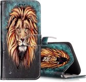 Voor Galaxy S9 + glanzende olie reliëf leeuw patroon horizontale flip lederen tas met houder & kaartsleuven & portemonnee