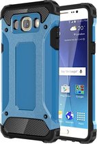 Voor Galaxy J7 (2016) / J710 Tough Armor TPU + pc combinatiebehuizing (blauw)