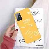 Voor Galaxy A51 Enjoy Love Pattern Frosted TPU beschermhoes (geel)