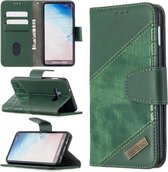 Voor Samsung Galaxy S10e Bijpassende kleur Krokodiltextuur Horizontale flip PU lederen tas met portemonnee & houder & kaartsleuven (groen)