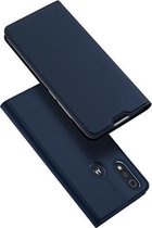 Voor Motorola Moto E6s (2020) DUX DUCIS Skin Pro Series Horizontale flip PU + TPU lederen tas, met houder en kaartsleuven (blauw)