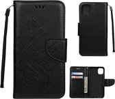 Voor iPhone 11 Pro Butterfly Flower Pattern Horizontale Flip Leather Case met houder & kaartsleuven & portemonnee (zwart)