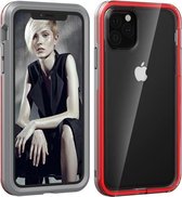 Voor iPhone 11 Pro Max 2 in 1 TPU + pc effen kleurencombinatie Drop (grijs + rood)