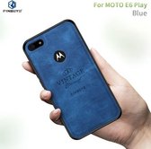 Voor Motorola Moto E6 Spelen PINWUYO Zun-serie PC + TPU + Huid Waterdicht en anti-val All-inclusive beschermende schaal (blauw)