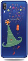 Voor Galaxy A30 Trendy schattig kerstpatroon doorzichtig TPU beschermhoes (vrolijke kerstboom)