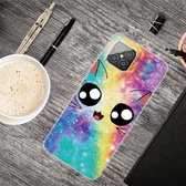 Voor Huawei Nova 8 SE schokbestendig geverfd transparant TPU beschermhoes (Starry Cute Cat)