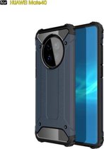 Voor Huawei Mate 40 Magic Armor TPU + PC combinatiehoes (marineblauw)