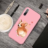 Voor Galaxy Note 10 Cartoon Animal Pattern Shockproof TPU beschermhoes (Pink Corgi)