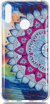 Kleurrijke Sun Flower Pattern Noctilucent TPU Soft Case voor Huawei Y7 Pro (2019)