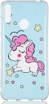 Star Unicorn Pattern Noctilucent TPU Soft Case voor Huawei Y7 Pro (2019)