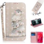 3D Schilderen Patroon Gekleurde Tekening Horizontale Flip Leren Case met Houder & Kaartsleuven & Portemonnee Voor Huawei nova 4 (Drie Eekhoorns)