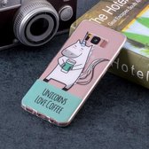 Zachte TPU-hoes met eenhoornpatroon voor Galaxy S8 +