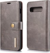DG.MING Crazy Horse Texture Flip afneembare magnetische lederen tas voor Samsung Galaxy S10, met houder & kaartsleuven en portemonnee (grijs)
