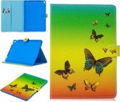 Voor iPad Pro 10.5 Stiksels Horizontale flip lederen tas met houder en kaartsleuven en slaap- / wekfunctie (regenboogvlinder)
