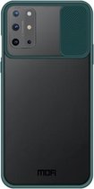 Voor OnePlus 8T MOFI Xing Dun-serie Doorschijnend Frosted PC + TPU Privacy Antireflectie Schokbestendig All-inclusive beschermhoes (groen)