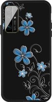 Voor Huawei Honor 30s Patroon Afdrukken Reliëf TPU Mobiele Case (Kleine orchidee)