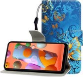 Voor Huawei Nova 5 Gekleurde Tekening Horizontale Flip Leren Case met Houder & Kaartsleuf & Portemonnee (Jade Vlinder)
