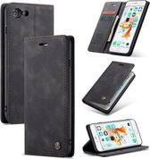 CaseMe-013 Multifunctionele Retro Frosted Horizontale Flip Leren Case voor iPhone 6 Plus / 6s Plus, met Kaartsleuf & Houder & Portemonnee (Zwart)