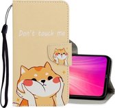 Voor Xiaomi Redmi Note 8 3D Gekleurde Tekening Horizontale Flip PU Lederen Case met Houder & Kaartsleuven & Portemonnee (Shiba Inu)