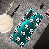 Voor Huawei P Smart 2021 schokbestendig geverfd transparant TPU beschermhoes (panda)
