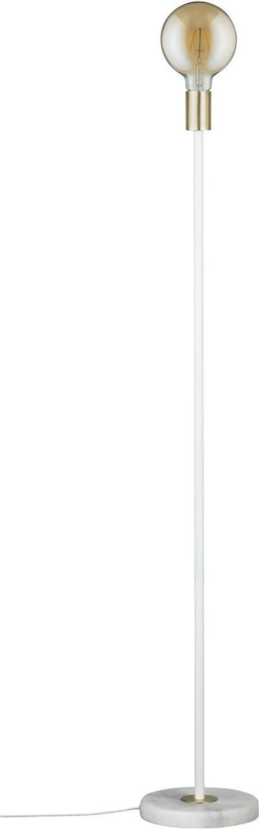 Neordic Nordin staande lamp max. 1x20W E27 Wit/goud mat 230V marmer/metaal  | bol.com