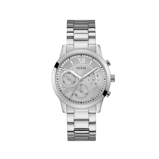 GUESS Watches W1070L1 horloge Vrouwen RVS Zilverkleurig 40 mm bol