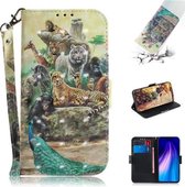 Voor Xiaomi Redmi Note 8T 3D Formule Patroon Magnetische Aantrekkelijkheid Horizontale Flip Leren Case met Lanyard, Ondersteuning Houder & Card Slot & Portemonnee (Zoo)