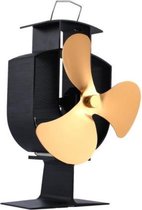 YL401 3-blads hoge temperatuur metalen warmteaangedreven haardkachelventilator (brons)