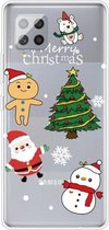 Voor Samsung Galaxy A42 Christmas Series Clear TPU beschermhoes (4 cartoons)