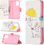 Voor Xiaomi Foco M3 Gekleurde Tekening Patroon Horizontale Flip Leren Case met Houder & Kaartsleuven & Portemonnee (Paraplu Olifant)