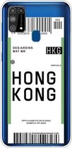 Voor Samsung Galaxy M31 Boarding Pass Series TPU telefoon beschermhoes (Hong Kong)