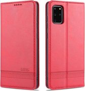 Voor Samsung Galaxy S20 AZNS Magnetische Kalf Textuur Horizontale Flip Leren Case met Kaartsleuven & Houder & Portemonnee (Rood)