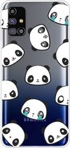 Voor Samsung Galaxy M31s schokbestendig geverfd transparant TPU beschermhoes (Emoji Bear)